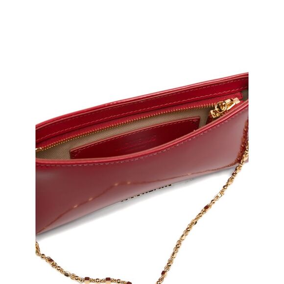 Jacquemus Women Le Petit Bisou Chaine Leather Shoulder Bag
